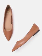 Carlton London Women Tan Brown Solid Ballerinas