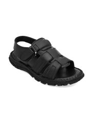 San Frissco Men Black Comfort Sandals