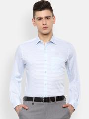 Louis Philippe Men Blue Slim Fit Printed Formal Shirt