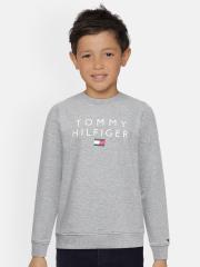 Tommy Hilfiger Boys Grey Printed Sweatshirt