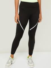 Kappa Women Black Solid Tights