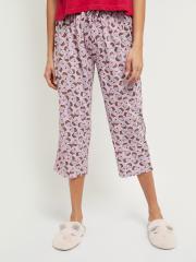 max Women Lavender Cup Cakes Printed Capris