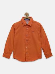 Pepe Jeans Boys Orange Opaque Casual Shirt