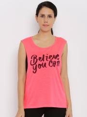 ONLY Women Pink Printed T-Shirt