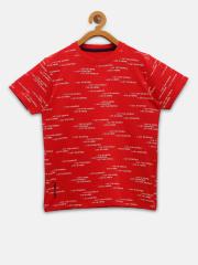 Pepe Jeans Boys Red Printed T-shirt