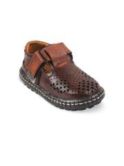 Jazzy Juniors Boys Brown Shoe-Style Sandals