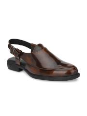 Delize Men Brown Shoe-Style Sandals