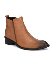 Delize Men Tan Flat Boots