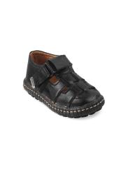 Jazzy Juniors Boys Black Slip-On Sneakers