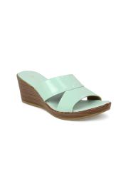 Inc 5 Women Green Wedge Sandals