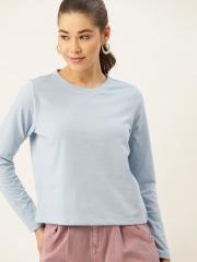 DressBerry Women Blue Solid T-shirt