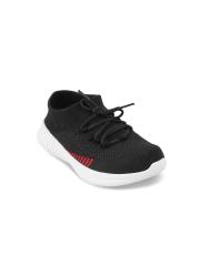 Jazzy Juniors Boys Black Mesh Regular Sneakers