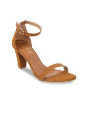 Wet Blue Women Tan Block Sandals with Buckles