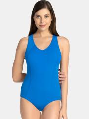 Amante Women Blue Solid Swimsuit