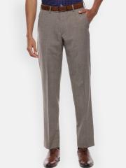 Van Heusen Men Brown Formal Trousers