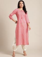 Varanga Women Pink Printed Kurta