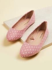 Fame Forever by Lifestyle Girls Pink Printed Ballerinas Flats