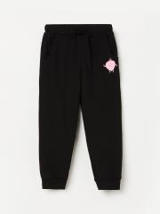 Juniors by Lifestyle Girls Black Solid Cotton Joggers