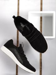 Nautica Men Black Woven Design Sneakers