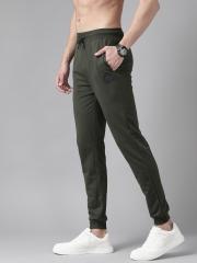 The Roadster Lifestyle Co Men Olive Green Solid Joggers