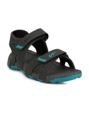 Campus Men Grey & Blue Sports Sandals