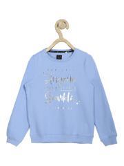 Allen Solly Junior Girls Blue Printed Sweatshirt