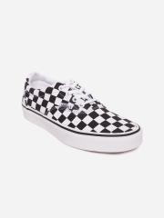 Vans Women Black & White Checked Sneakers