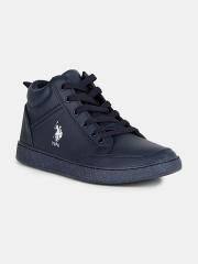 U S Polo Assn Men Navy Blue PU Sneakers