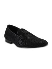 Franco Leone Men Black Solid Regular Loafers