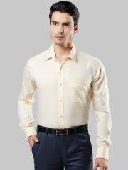 Raymond Men Yellow Solid Formal Shirt