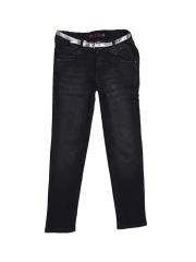 612 league Girls Black Light Fade Jeans with Belt