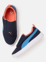 Puma Unisex Kids Blue Slip-On Sneakers