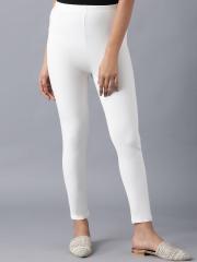 elleven Women White Solid Tights