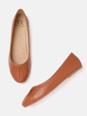 Carlton London Women Tan Brown Solid Ballerinas