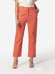 DEEBACO Women Peach-Coloured Pintuck Pants With Buttons