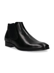 Bugatti Men Black Leather Flat Boots