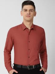 Peter England Men Red Opaque Formal Shirt