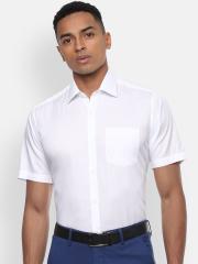 Van Heusen Men White Solid Formal Shirt