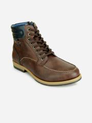 ID Men Brown Solid Boots