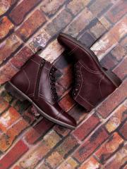 Red Tape Men Brown Leather Flat Boots