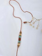 Fabindia Beige Beads Rakhi