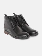 Roadster Men Black Solid Flat Boots