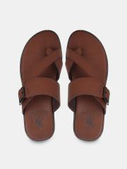 U S Polo Assn Men Tan PU Comfort Sandals