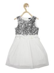 Allen Solly Junior Girls White Embellished Dress