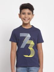 Pepe Jeans Boys Blue Printed T-shirt