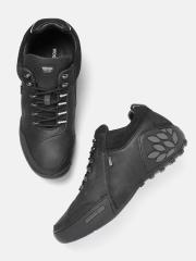 Woodland Men Black Solid Nubuck Sneakers