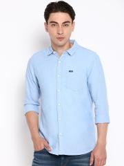 Wrangler Men Blue Opaque Casual Shirt