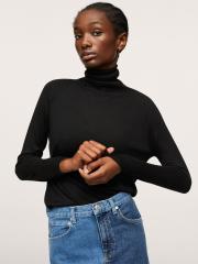 MANGO Women Black Solid Sweater