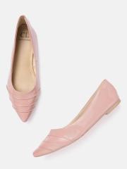 Carlton London Women Peach-Coloured Solid Ballerinas