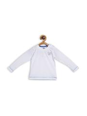 612 league Boys White Solid T-shirt